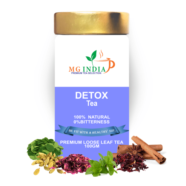 MG INDIA - Organic Detox Tea (100 grams) - Slim & Detox Tea For Cleansing - Green Tea For Sleep, Body detox - Increase Immunity & Metabolism, weight loss Targets Blood Sugar, Cholesterol